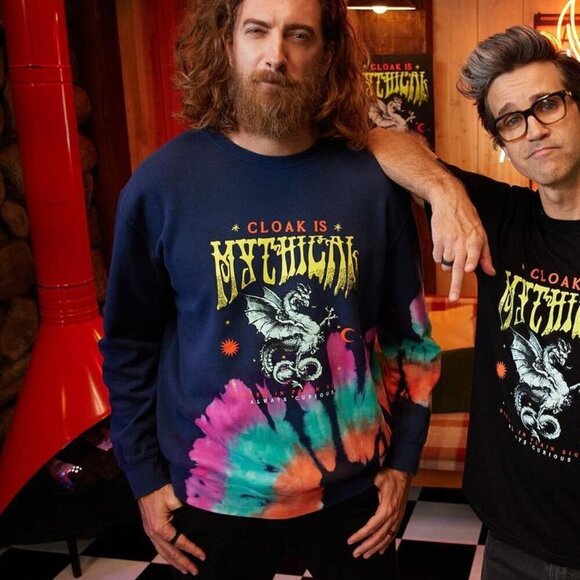 Cloak Other - Cloak Is Mythical Graphic Navy Sweatshirt Gothic Tie-Dye  Rhett & Link XL